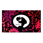 Salon Business Card Butterfly Woman Colourful