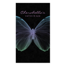 Salon Business Card Spa Butterfly Blue Purple