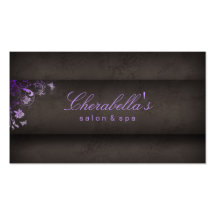 Salon Business Card Spa Butterfly Purple
