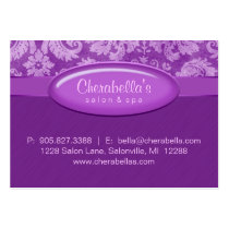 Salon Gift Card Certificate Spa Purple Damask