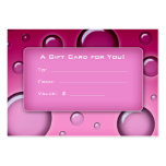Salon Gift Card Spa Bubbles pink Business Cards