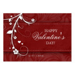 Salon Gift Card Spa Flower Floral Red Hearts Business Card Template