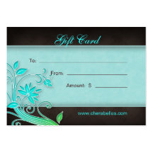 Salon Gift Card Spa Trendy Floral BG Business Card