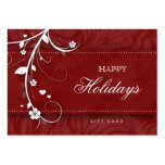 Salon Gift Card Xmas Flower Floral Red Hearts Business Card