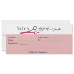 Salon Gift Certificate Rack Card Template