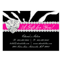 Salon Jewellery Gift Card Zebra Animal Lips Pink