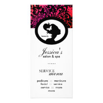 Salon Marketing Cards Butterfly Woman Colourful Personalized Rack Card