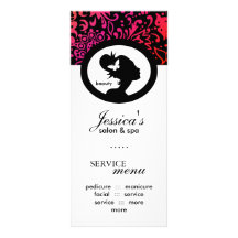 Salon Marketing Cards Butterfly Woman Colourful Personalized Rack Card