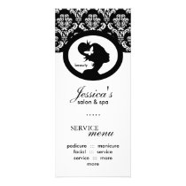 Salon Marketing Cards Butterfly Woman Silhouette Custom Rack Cards