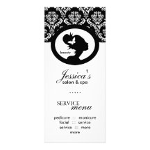 Salon Marketing Cards Butterfly Woman Silhouette Custom Rack Cards