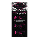 Salon Marketing Cards Damask Pink Floral Rack Card