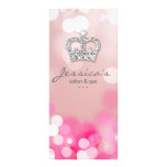 Salon Marketing Cards Pink Lips & Lights Crown Personalized Rack Card