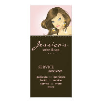 Salon Marketing Cards Pretty Woman Pink