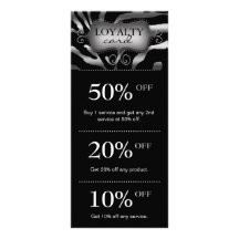 Salon Marketing Cards Silver Zebra Personalized Rack Card