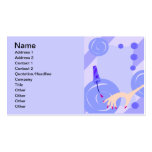 SALON NAILPOLISH BEAUTY FASHION SPA BLUES CARTOON BUSINESS CARDS