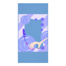 SALON NAILPOLISH BEAUTY FASHION SPA BLUES CARTOON CUSTOM PHOTO CARD