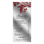 Salon Rack Card Jewellery Leaf Floral Red Sparkle