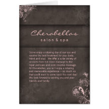 Salon Spa Brochure Pink Taupe Floral Cards