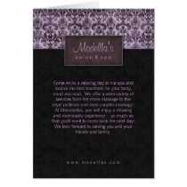 Salon Spa Brochure Purple Damask