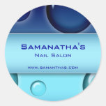 Salon spa bubbles sticker blue