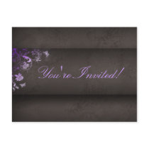 Salon Spa Butterfly Postcard Invitation purple