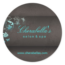 Salon spa butterfly sticker blue brown