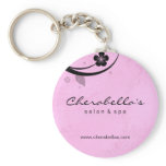 Salon Spa Floral Key Chain Gift watery pink keychains