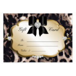 Salon Spa Gift Card Valentine Leopard Gold Black Business Card Template