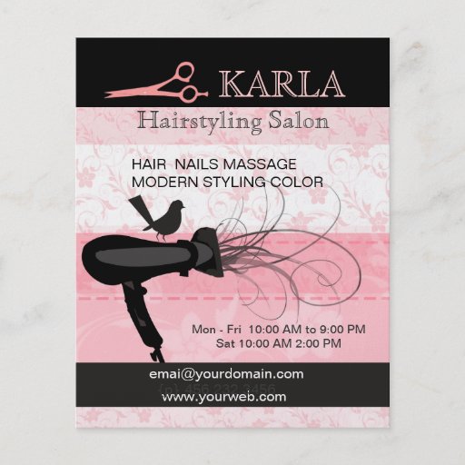 Salon & Spa Hair Care Hairstylist Flyers