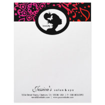 Salon Spa Letterhead Butterfly Colourful Woman