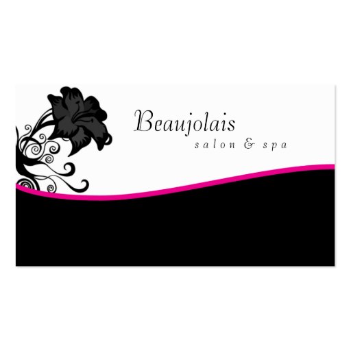 Salon Spa Massage Therapy Business Card Pink