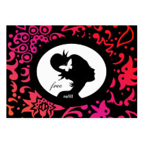 Salon VIP Club Card Butterfly Woman Colourful Business Card Template