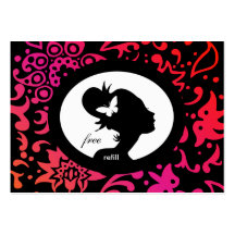 Salon VIP Club Card Butterfly Woman Colourful Business Card Template