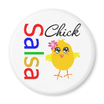 Salsa Chick Refrigerator Magnet