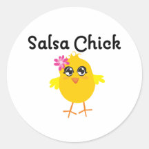 Salsa Chick Sticker