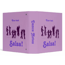 Salsa Dancing Poses Silhouettes Custom 3 Ring Binders