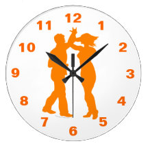 Salsa Latin Dance Spin Wall Clock With Numbers