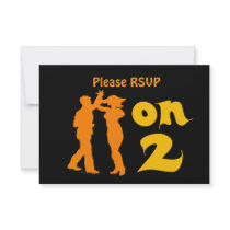 Salsa On Two Dancing Silhouettes Customizable Personalized Announcements