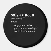 SALSA QUEEN DEFINITION FRIDGE MAGNET