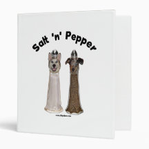 Salt and Pepper Shakers Dogs 3 Ring Binders
