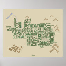 Salt Lake City Neighbourhoods: Wasatch Green Print