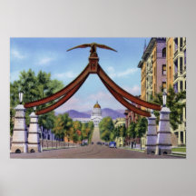 Salt Lake City Utah Eagle Gate Posters