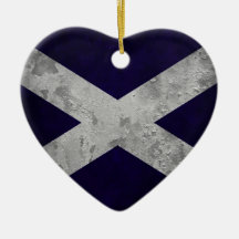 Saltire Grunge Christmas Ornament