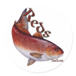 Saltwater Collection of Fish Round Sticker