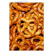 Salty Pretzels Greeting Cards
