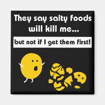 Salty Snacks Refrigerator Magnet
