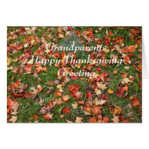 Salutation de GrandparentsThanksgiving Carte De Vœux