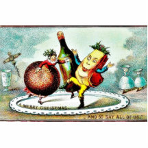 Salutation de Noël avec la bande dessinée des vins Photo Sculptures