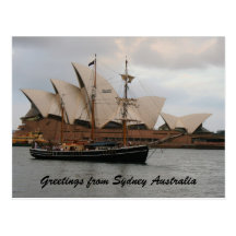 Salutation du théatre de l'opéra de Sydney Cartes Postales