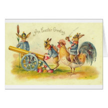 Salutation militaire de Pâques !  Carte de Pâques 